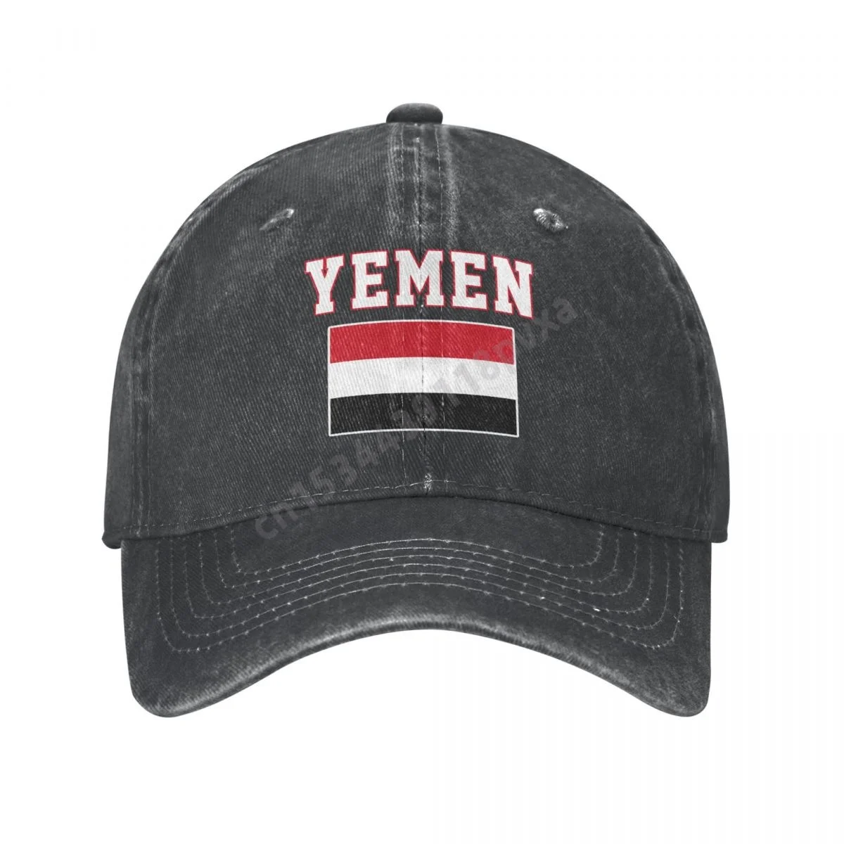 Yemen Flag Yemenese Unisex Adult Charcoal Washed Denim Baseball Cap Men Classic Vintage Cotton Dad Trucker Hat