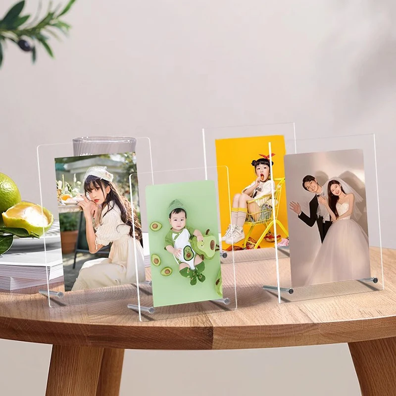 Custom Frame Stand Clear Acrylic Anime Figure Model Plate Picture Desk Decor Photo Personalized Sign Keychain For Fans Gifts