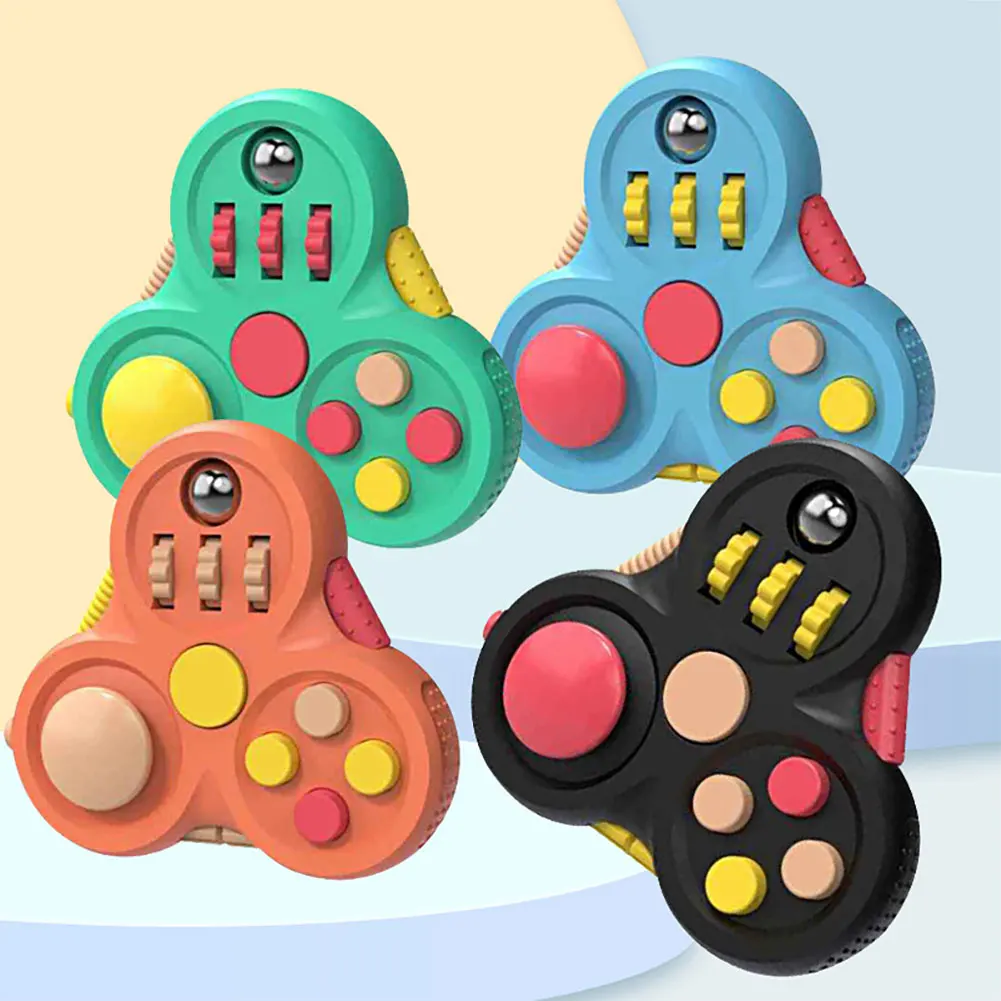 Fidget spinner alças para crianças, quebra-cabeça mágico para autismo e adhd, multicolor, 1pc