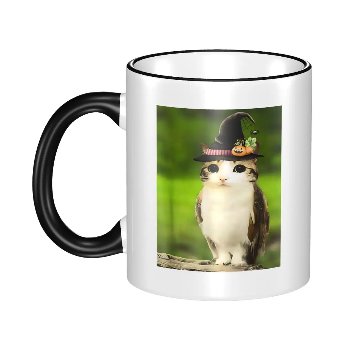

Meowl Wizard Cat Owl Coffee Mugs Novelty Cup For Home