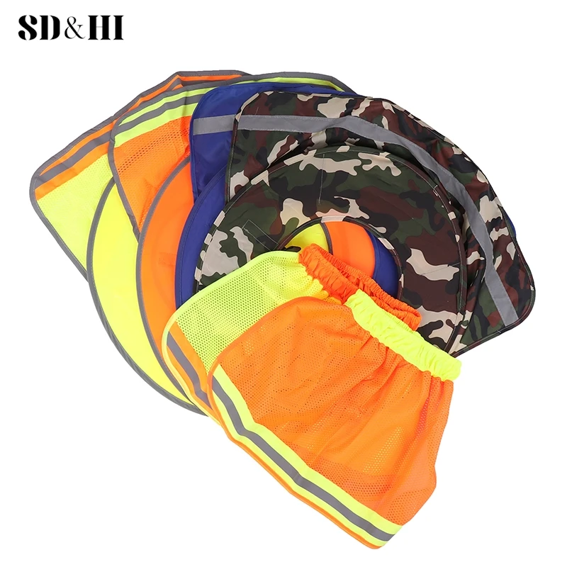 Summer Sun Shade Safety Hard Hat Neck Shield Helmets Reflective Hat Brim Reflective Cap Cover for Construction Workers