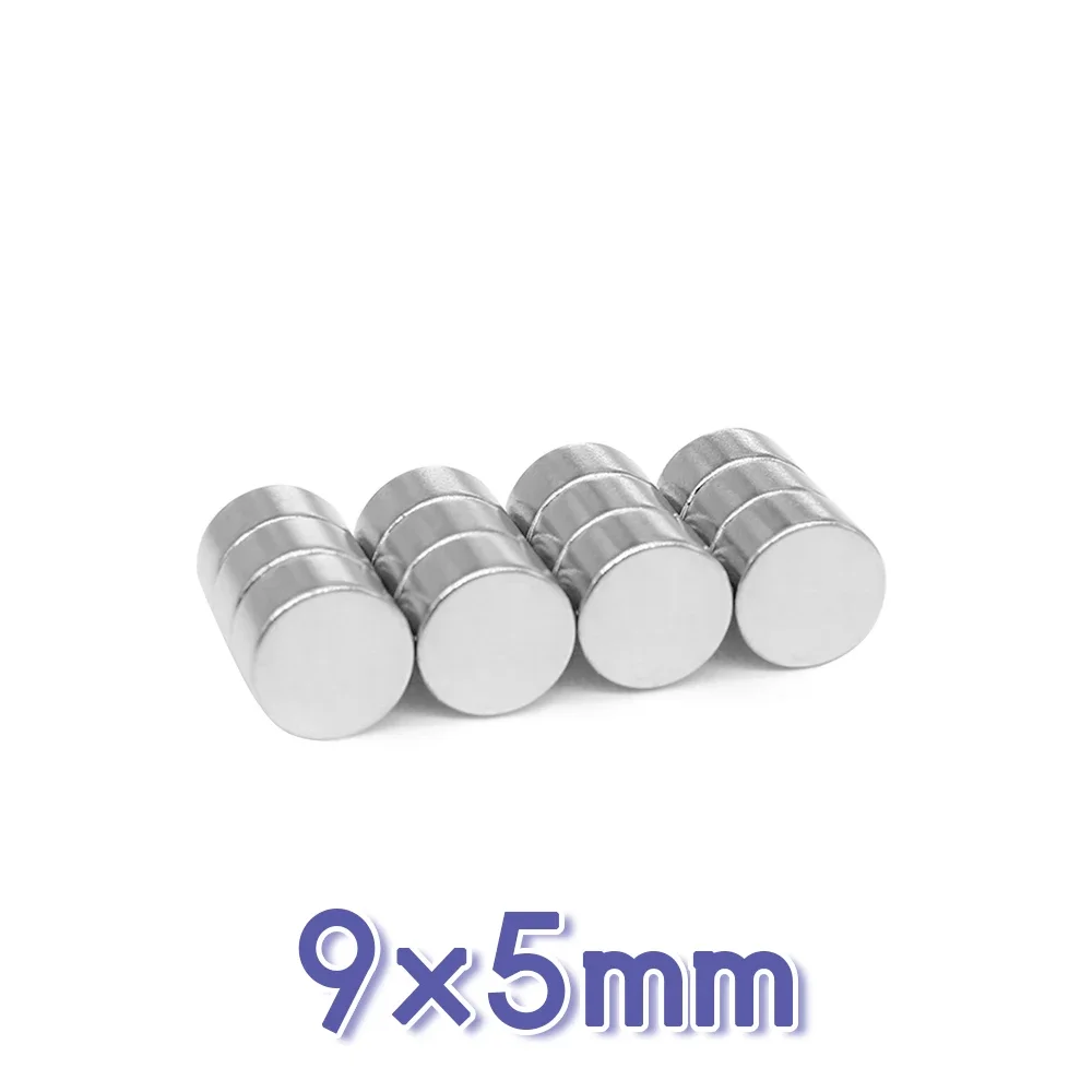 원형 강력한 자석 디스크, 네오디뮴 자석, 영구 NdFeB 자석, 9x5mm, 9x5mm, 9x5mm, 100PCs