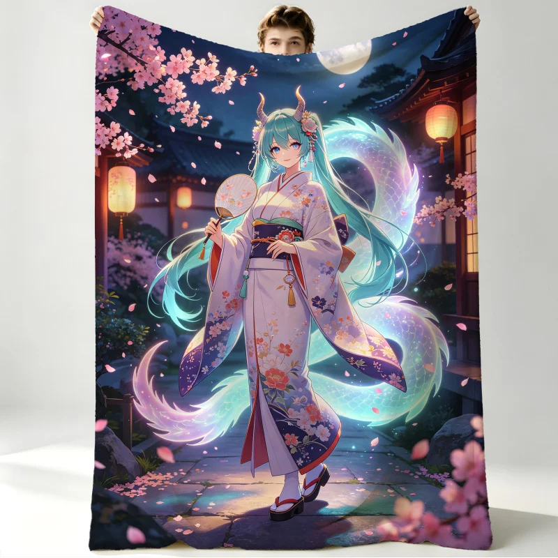 cobertor-com-estampa-de-anime-fantasia-hatsune-miku-manta-de-flanela-ultra-macia-kitsune-kimono-girl-mermaid-multiuso-para-casa-e-escritorio