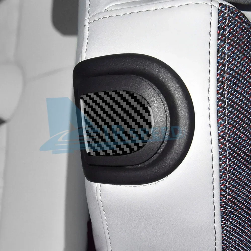 

For MINI Cooper S F66 F67 2024 2025 Car Seat Handle Sticker Cover Decals Interior Trim 2PCS Accessories Real Soft Carbon Fiber