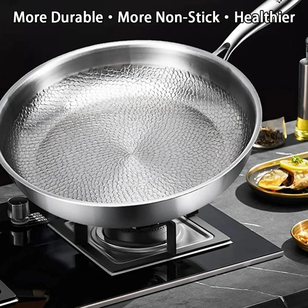 

Kitchen Essential Plateful Titanium Pan Set With Lid Energy-Saving Non Stick Cook Pot Frying Pans Rust Proof No Coating