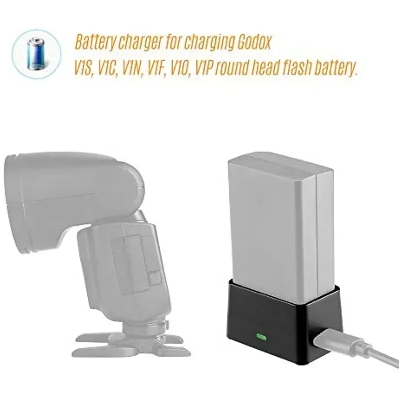 Для Godox VC26 USB-зарядное устройство DC 5 В вход постоянного тока 8,4 В выход для зарядки Godox V1-S -C-N -F -O -P аккумулятор с круглой головкой вспышки