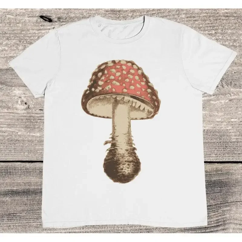 Fly Agaric T shirt Red Mushroom Vintage 100 Premium Cotton