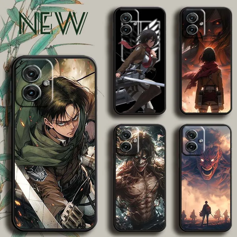 

Anime Attacks on T-Titan Phone Case For Motorola G85 Edge 50 G24 G35 G14 G04 40 G72 G34 G31 G Stylus G54 G13 G32 5G Black