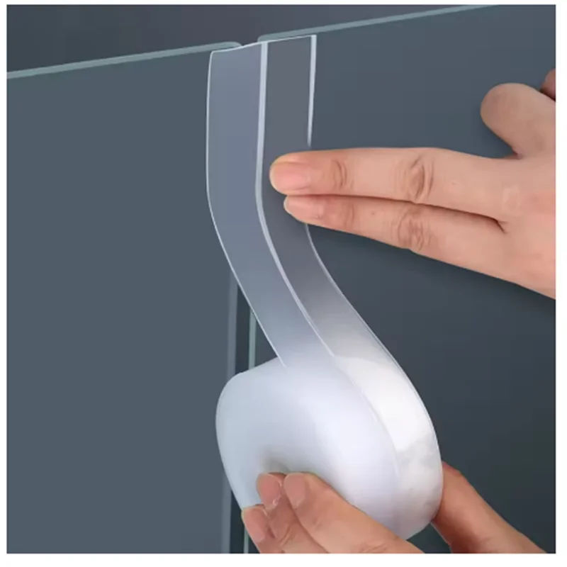 Silicone Weather Stripping Door Seal Strip Strong Adhesive Soundproof Tape for House, Glass Shower, Windows & Doors(Transparent)