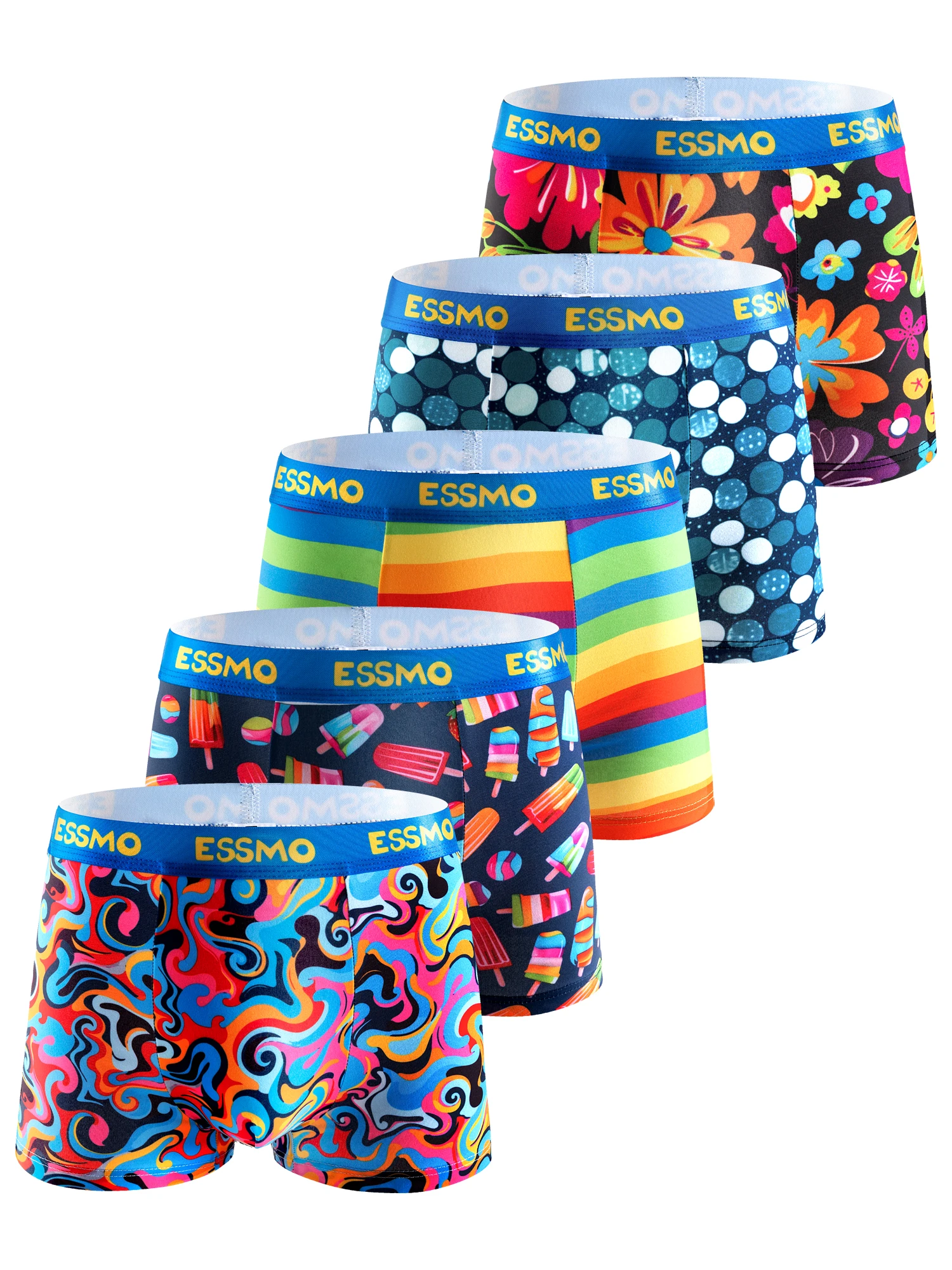 5pcs high-end popular flat angle underwear thin men's style