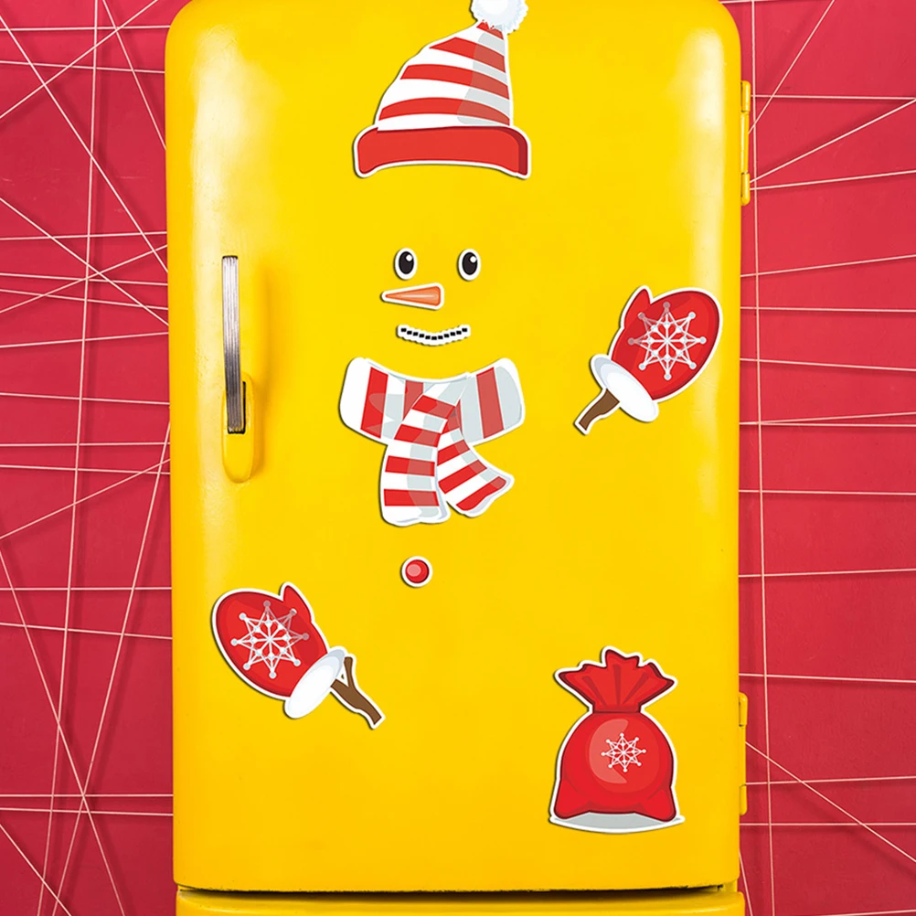 

2Pcs Magnetic Fridge Magnet Christmas Cartoon Refrigerator Sticker PVC Kitchen Accessories Gift Decoration