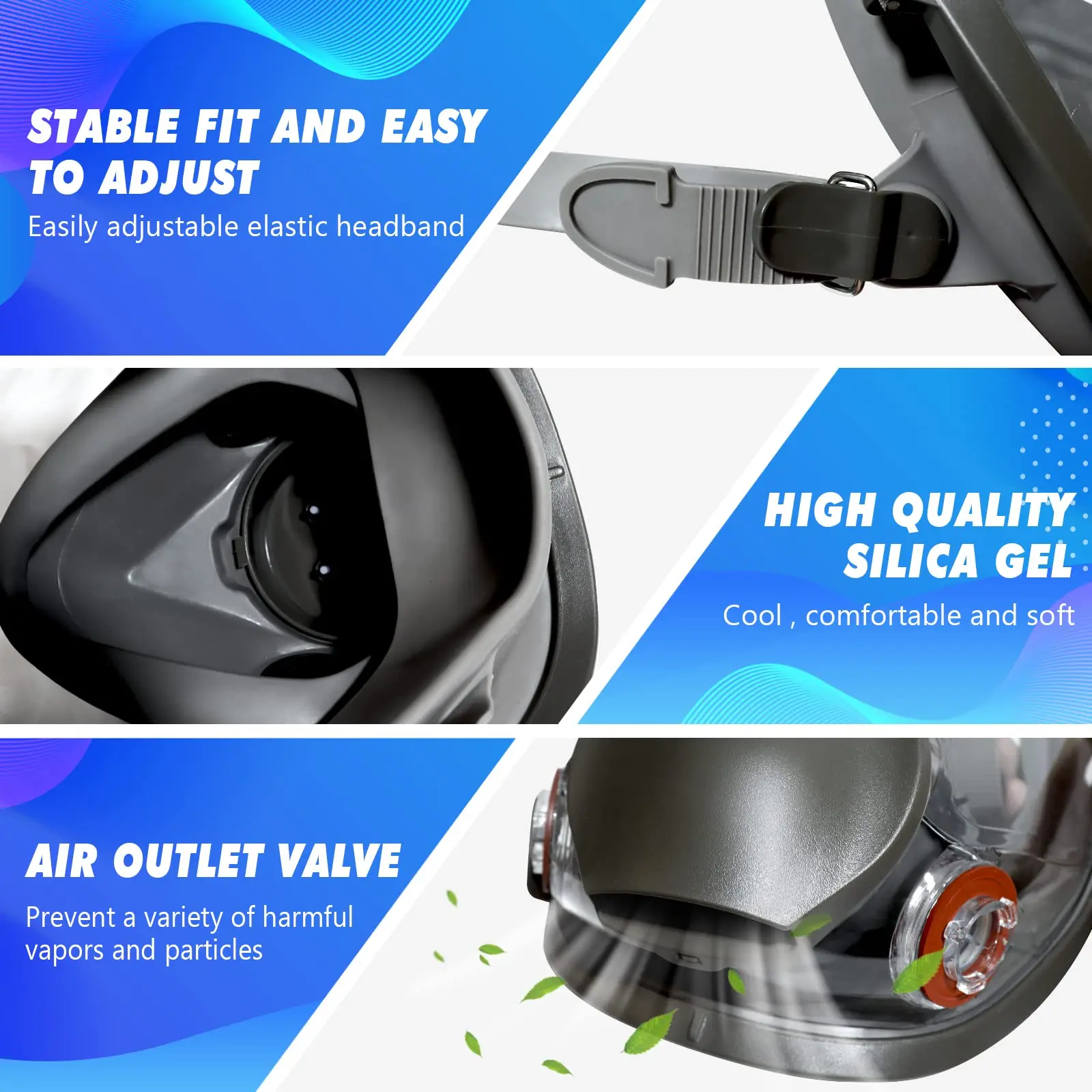 6800 Gas Mask Full Face Large Size Respirator Reusable Full Face Respirator Gas Paint Sprayer Chemical Wood working Dust