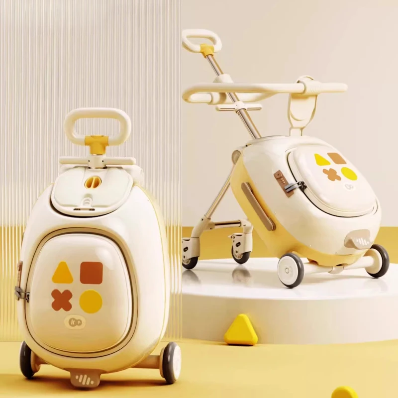 Детский дорожный чемодан может кататься и ходить, многофункциональная тележка для багажа, дорожная сумка-переноска для сиденья, ручная кладь для детей