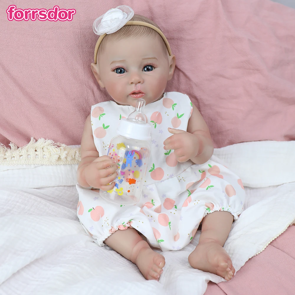 

18inch Full Vinyl Body Silicone Vinyl Raven Lifelike Cuddly Soft Doll High-Quality Hand-Painted Collectible Art Doll for Girl