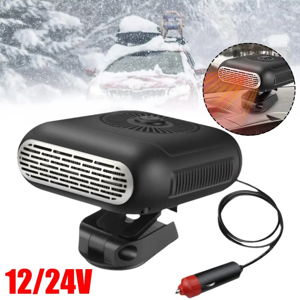 Universal Car Heater Fan 12V 120W 24V 200W Auto Windshield Heating Defogging Demister Anti-Fog Electric Dryer Defroster D3G7