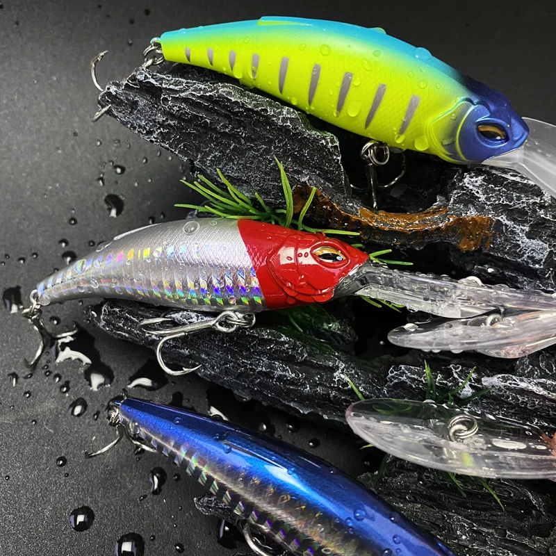 Señuelo Wobblers de sábalo profundo para lubina cebo duro flotante - imagen 4