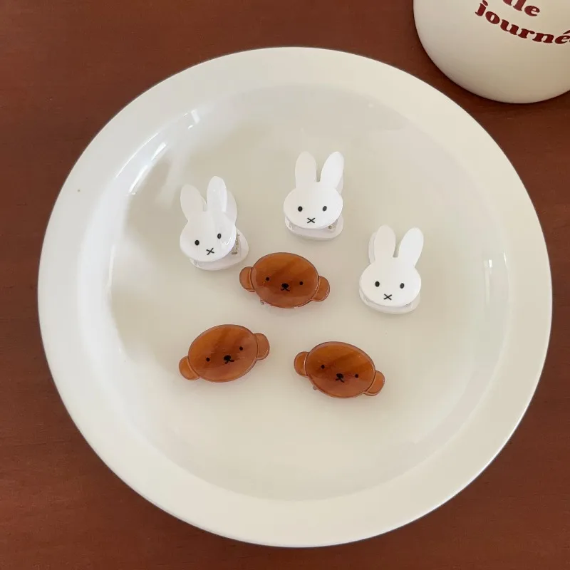 

5 шт., хит продаж, мини-захват серии Miffy с милым маленьким кроликом, изысканный зажим для челки, подарки для девочек