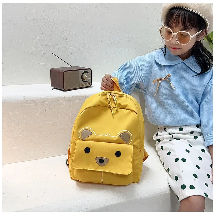 Custom Cartoon Children's Backpack Embroidered Leisure Bag with Name Unique Travel Snacks Campus Bag for Kids