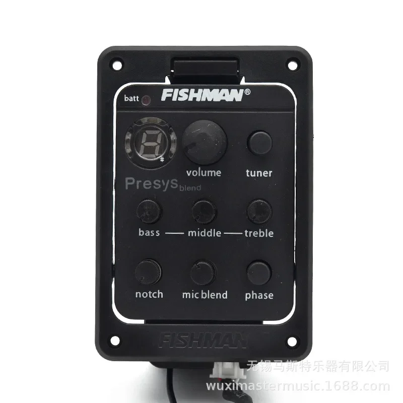 Fisherman Guitar Pickup EQ Electric Box Equalizer 301 Guitar Accessories Folk Pickup LCD Tuner