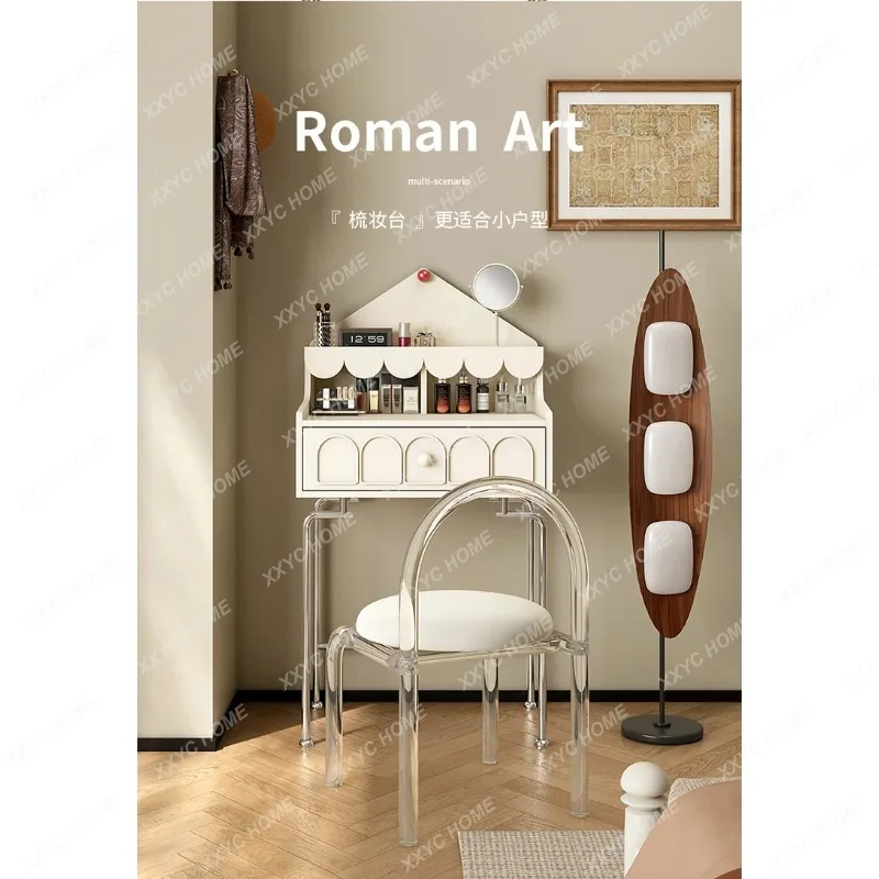

SL Design Vanity Table Tallboy Cute Bedroom Corner Vanity Table Compact For Girls Room Coiffeuse Avec Miroir Salon Furniture