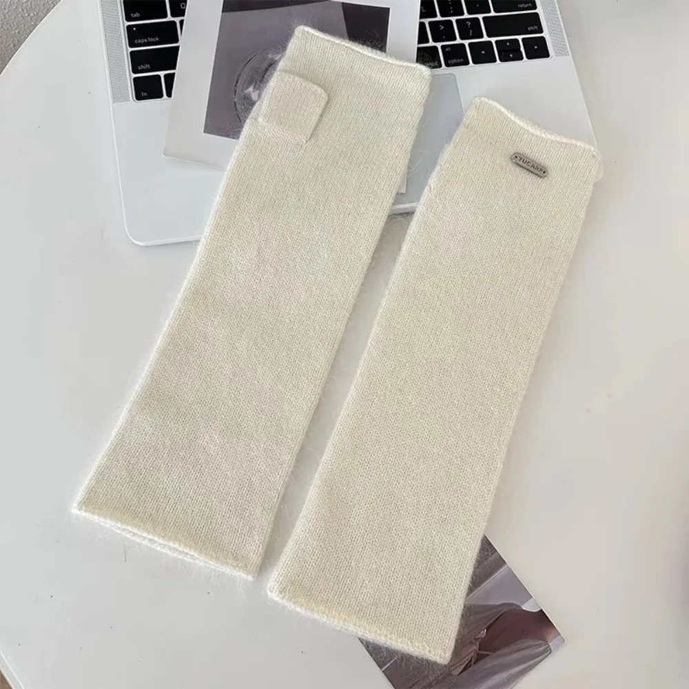 بلون محبوك أصابع قفازات تنوعا بسط القفازات الذراع أدفأ للجنسين الكروشيه نصف اصبع الصوف قفازات طويلة هدية