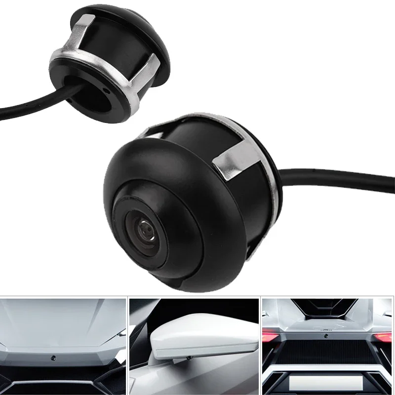 

360 Degree Rotation Camera Wide Angle 22.5mm Drilling Night Vision Universal Car Rear View Reverse Parking Camera