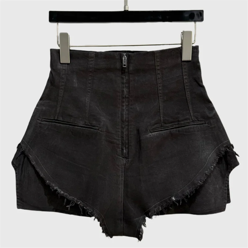 Women's shorts New high waisted slim fit mini pants for summer 2025 High quality pure cotton super shorts vintage denim shorts