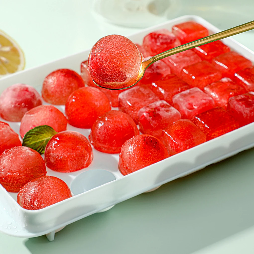 

Cube Ice Mold With 99 Round Pucks Parties And Drinks Ice Cube Tray With Storage Box Ice Cube Molds