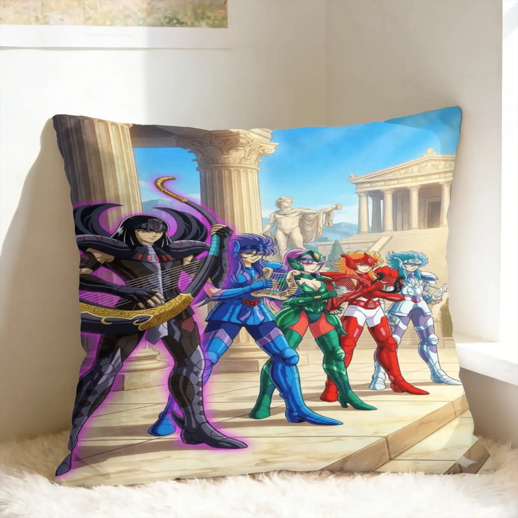 The Knights Pillow Case Saint Seiya Comfy Pillow Cover Vintage Pillowcases For Sofa Car Home Decor