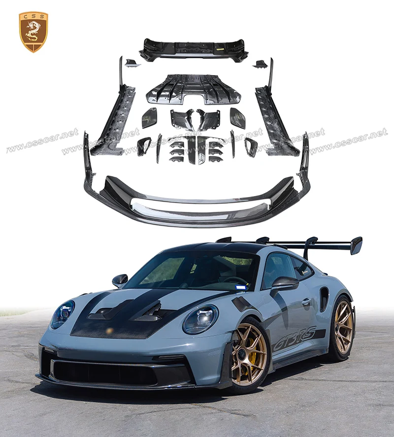

Car Body Kit For Porsche 911-992 GT3RS OEM Dry Carbon Fiber Front Rear Diffuser Splitter Side Skirt Engine Fender Air Vent Trims