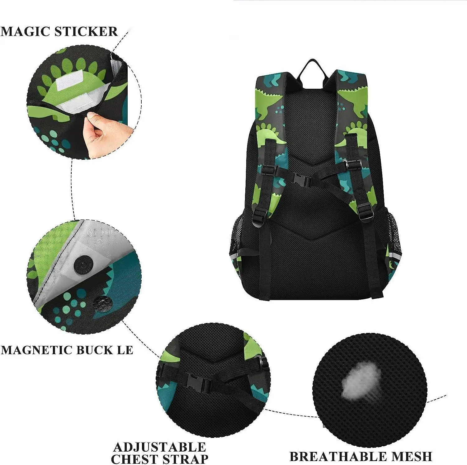 Dinosaur Animal Cartoon Kids Backpacks for Boys and Girls Elementary School Backpack Bookbag