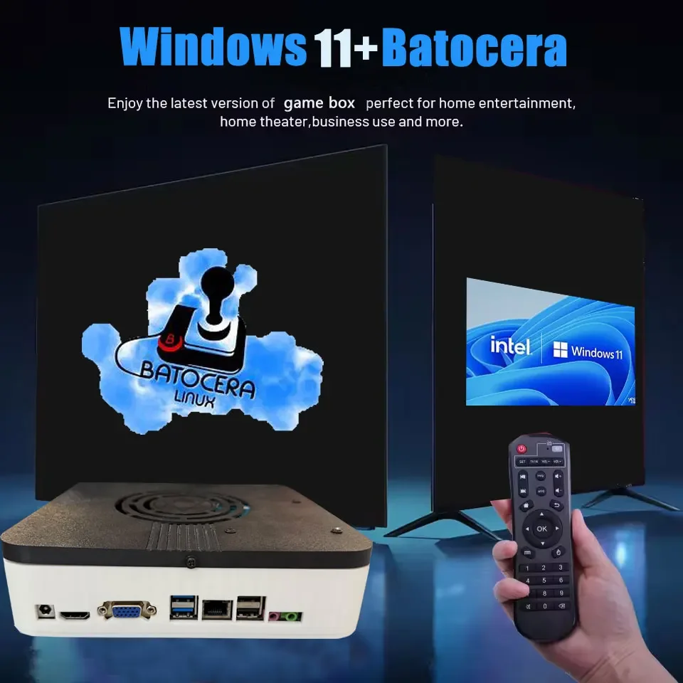 I3-3110M Super Game Console X3 500G HDD 70000 + ألعاب لـ Wii PS2 N64 PSP GameCube N64 التوصيل والتشغيل على التلفزيون مقبض لاسلكي Win11