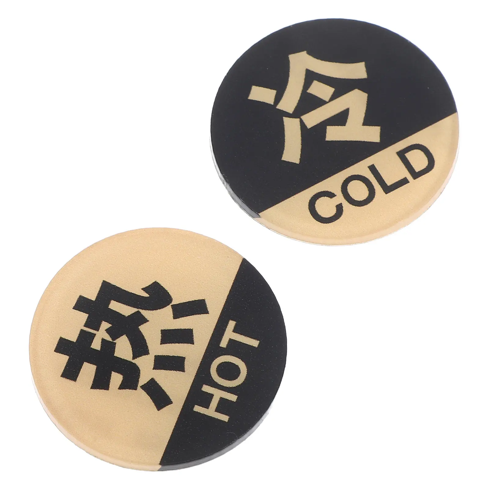 2Pcs Hot and Cold Faucet Sign Stickers Acrylic Self Adhesive Thermal Indicator Labels Bathroom Sink Washroom Decor Safety