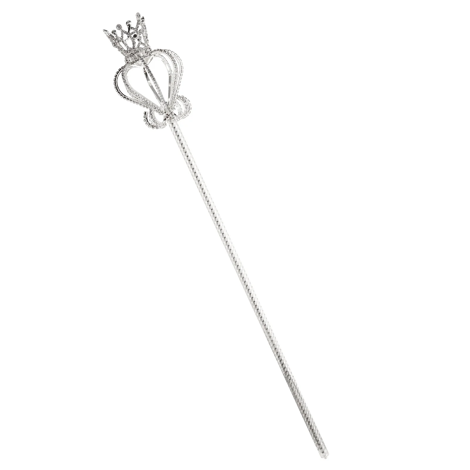 1 szt. Korona z różdżką, cyrkonie, błyszczący sztyngiel wróżki na ślub, urodziny, imprezę kostiumową, dla dzieci, modny, dekoracyjny, do chodzenia.