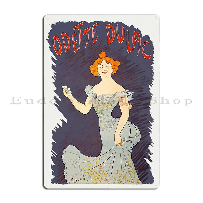 Art Nouveau Poster Odette Dulac 1903 Metal Signs Pub Club Designing Designer Cinema Tin Sign Poster