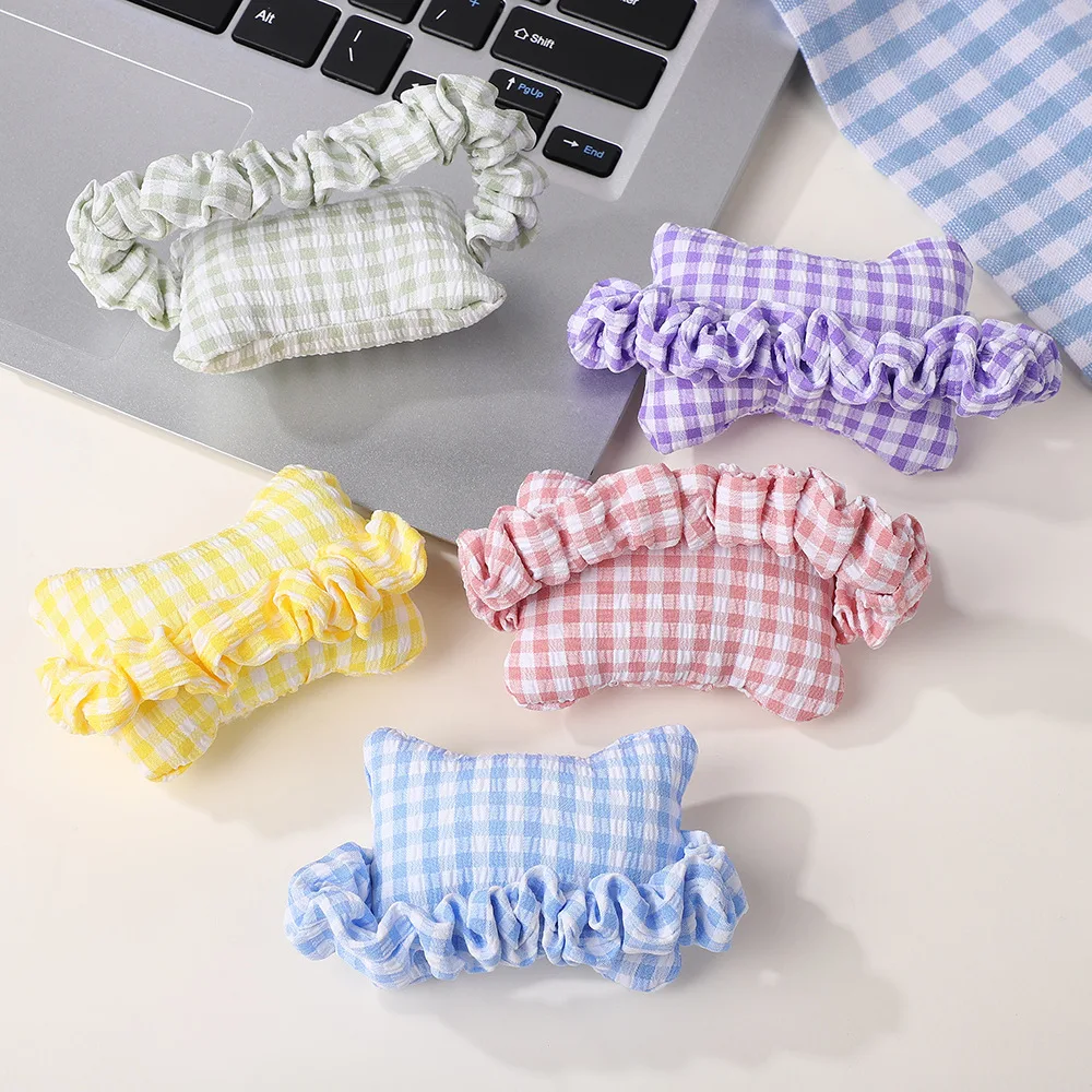 New Keyboard Holder, Summer Mouse Wrist Guard, Small Pillow Cute Giant Soft Bubble Grid Wrist Mouse Pad Hair Ring