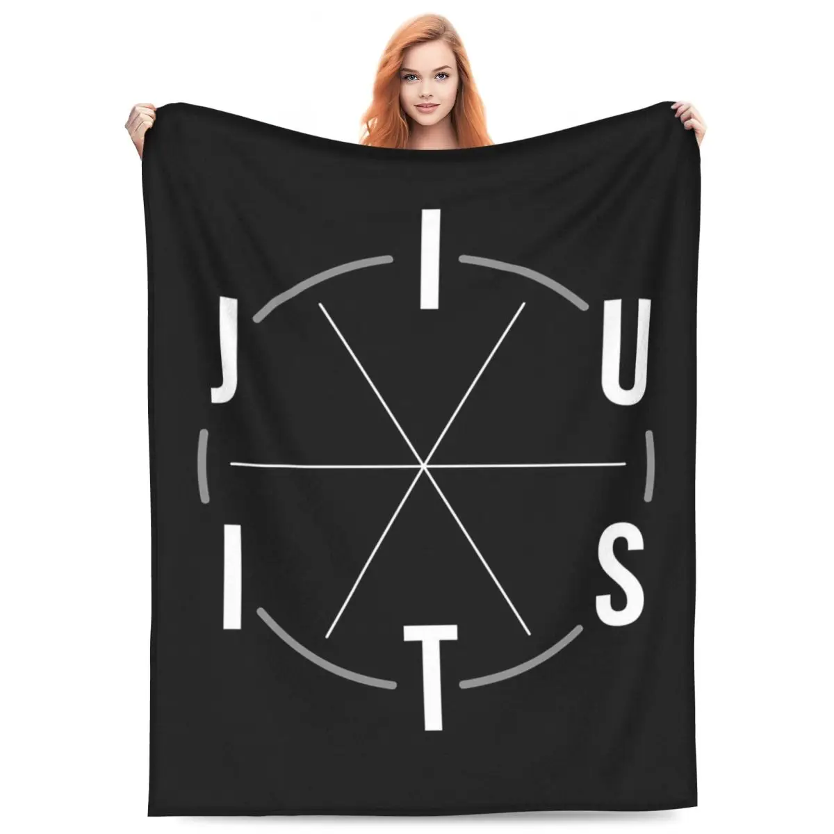 

Jiu Jitsu BJJ Circle White Light Blanket Flannel Multi-function Throw Blankets for Couch Bedding Travel Throws Bedspread Quilt