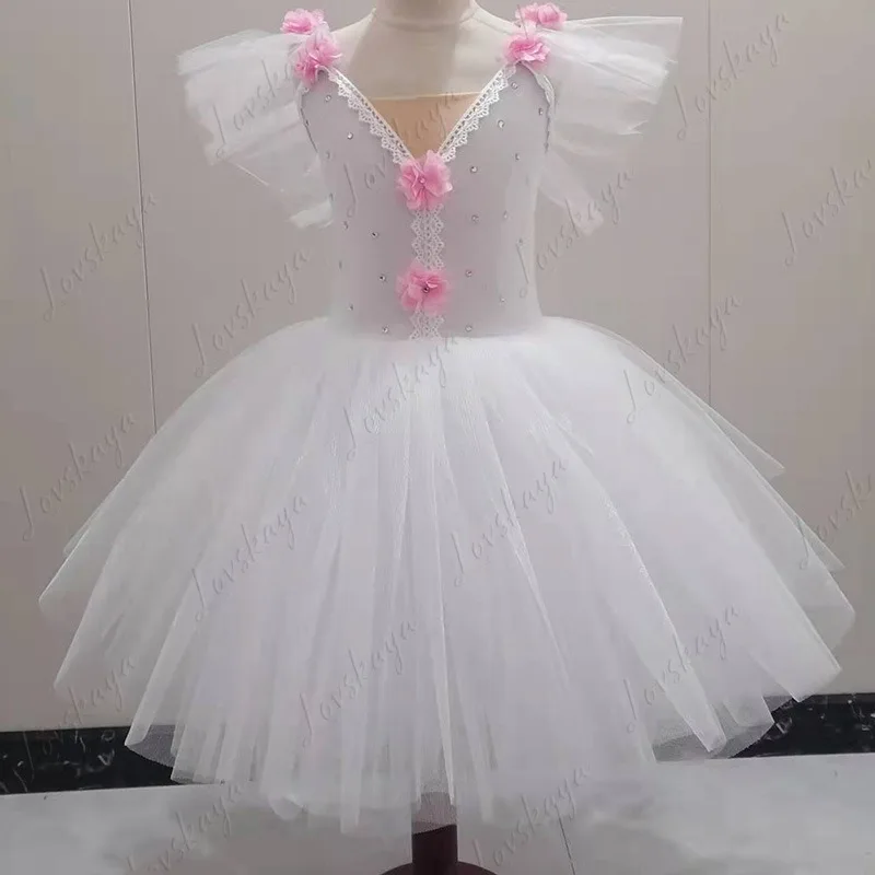 Girls Sweet Tulle Puffy Tutu Skirt Little Swan Ballet Costume Stage Performance & Dance Wear Multiple Colors