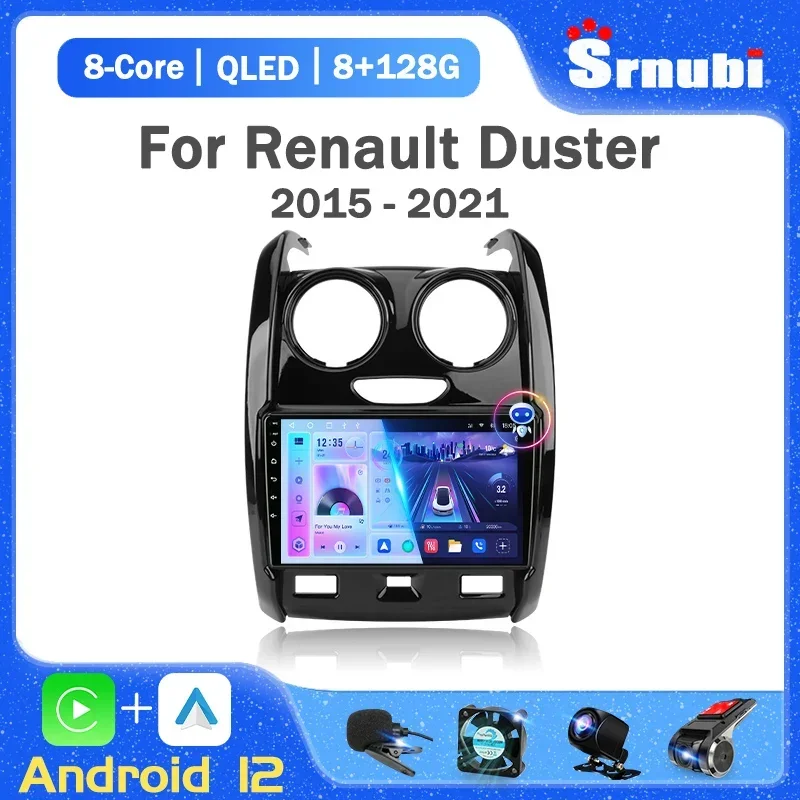 Srnubi 2Din Android 12 autoradio per Renault Duster 2015-2021 LADA Largus 2021 Multimedia 5G WIFI 9 \