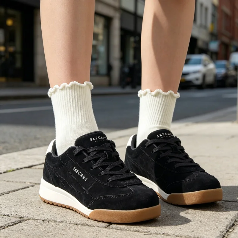 

Skechers Women Low Top Skate Shoes, Breathable Non-slip Soft Comfort Fashion Daily Casual Sneakers 177497-BLK