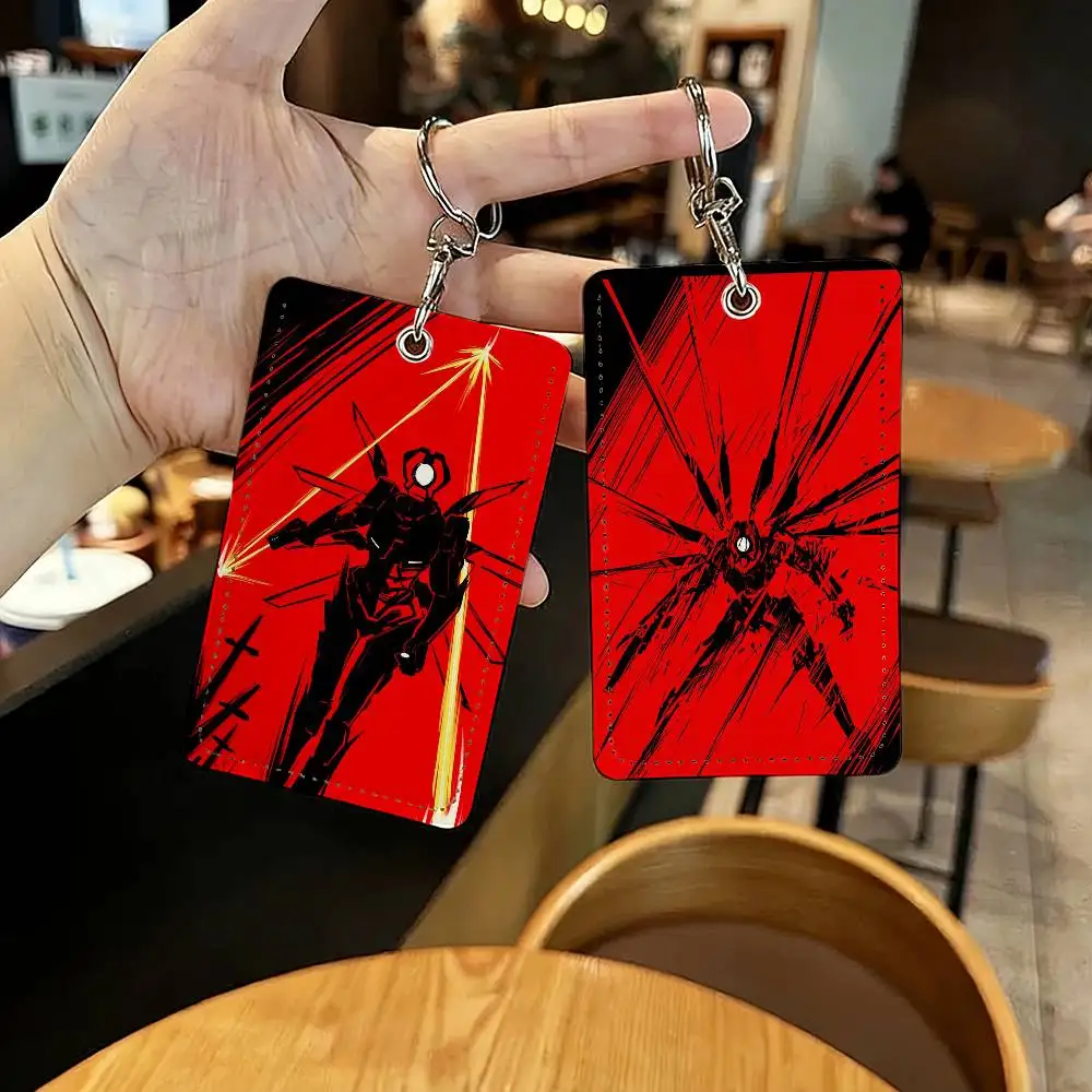 Game U-Ultrakill Card Holder With Keychain Executive Protection For Bank Credit Subway Bus Case