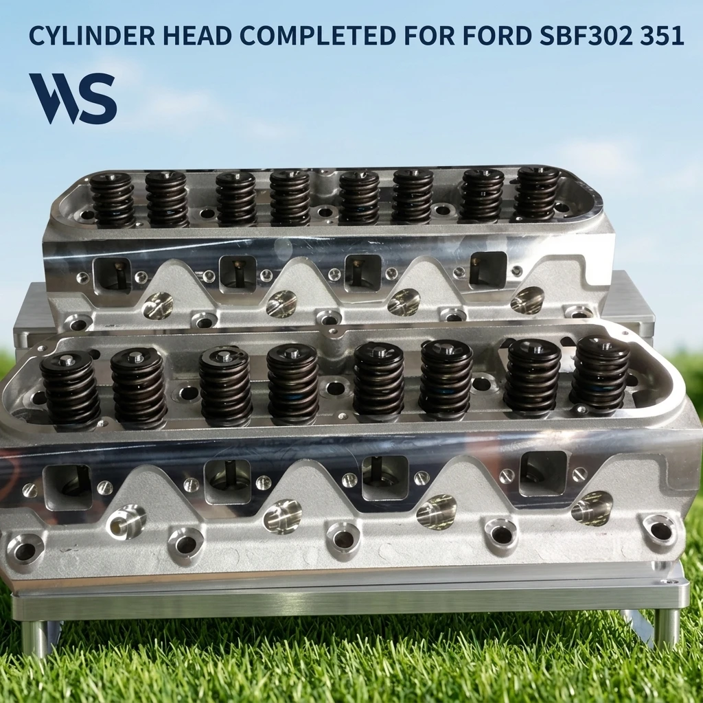 High-Performance SBF302 351 Aluminum Cylinder Heads Completed For Ford 302 V8 Engines Precision Flow, Proven Durability.