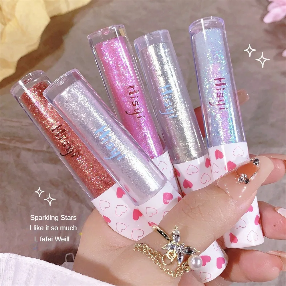 Płynny cień do oczu perłowe cekiny rozjaśnić kryształowy śpiący jedwabnik monochromatyczny cień do powiek błyszczący błyszczący makijaż z podświetleniem