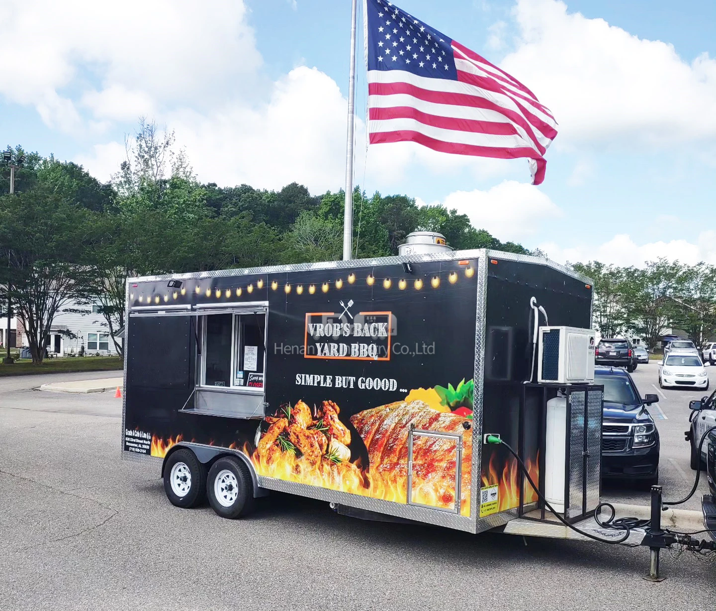 نوع جديد مقطورة طعام الشارع لبيع القهوة فان عربة تقديم الطعام البرغر البطاطس الآيس كريم شواء حافلة شاحنة الغذاء المتنقلة #1