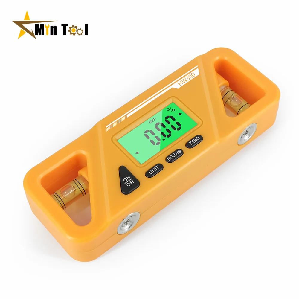 HW-300 90 Degree Ruler Digital Display Inclinometer Level Meter Protractor Angle Meter Measuring Tool