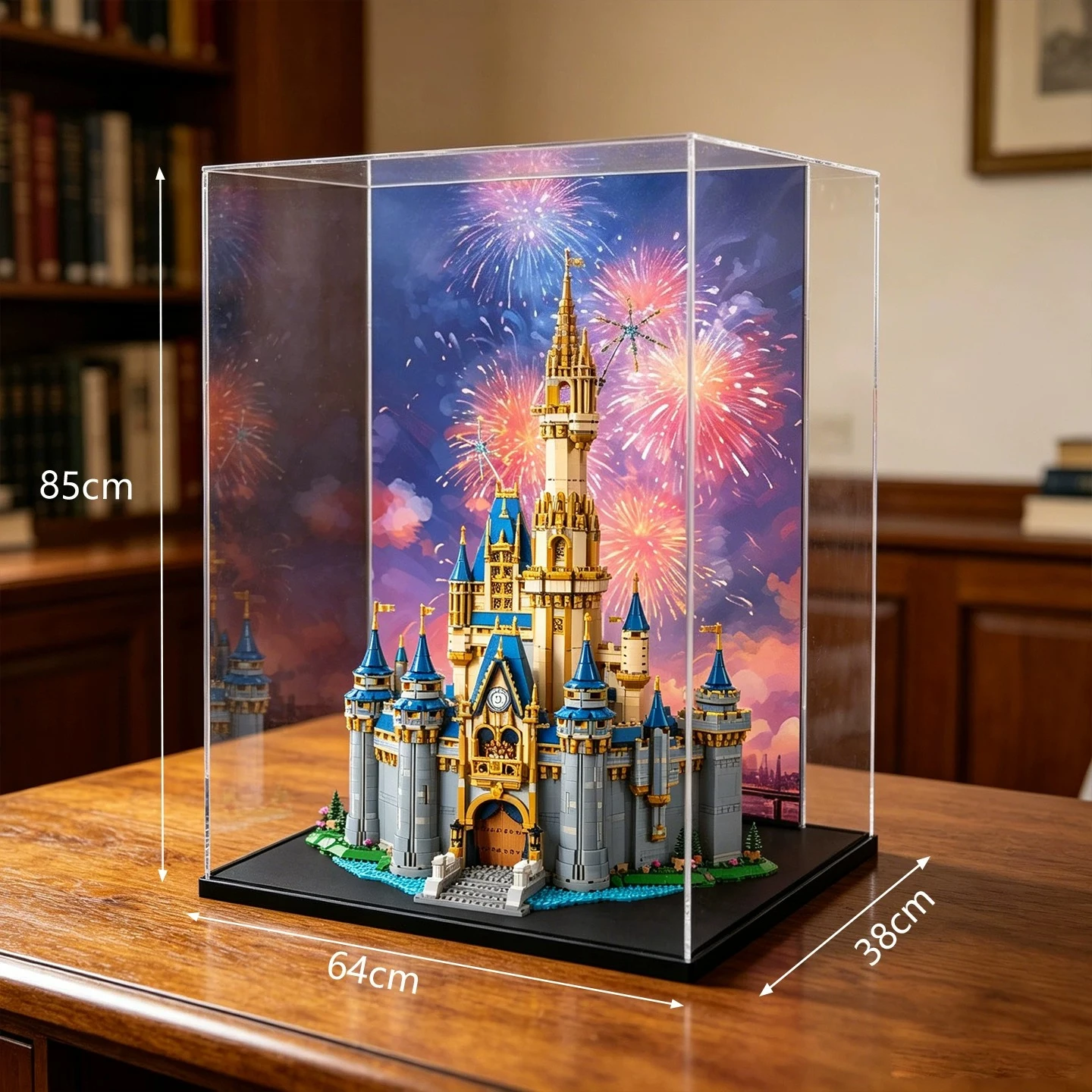 High-end acrylic dust-proof high-definition display and storage box suitable for LEGO Building Set 43222 New Castle