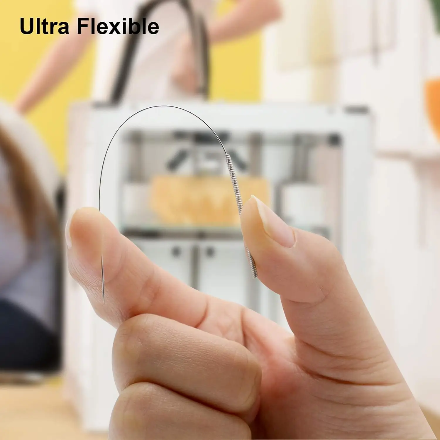 3D-Druckerdüsen-Reinigungsset mit Bürste – 10 Stück 0,4 mm Reinigungsnadeln, 2 Stück Pinzette und 2 Stück Cooper-Drahtreinigungsbürsten – Detail 4