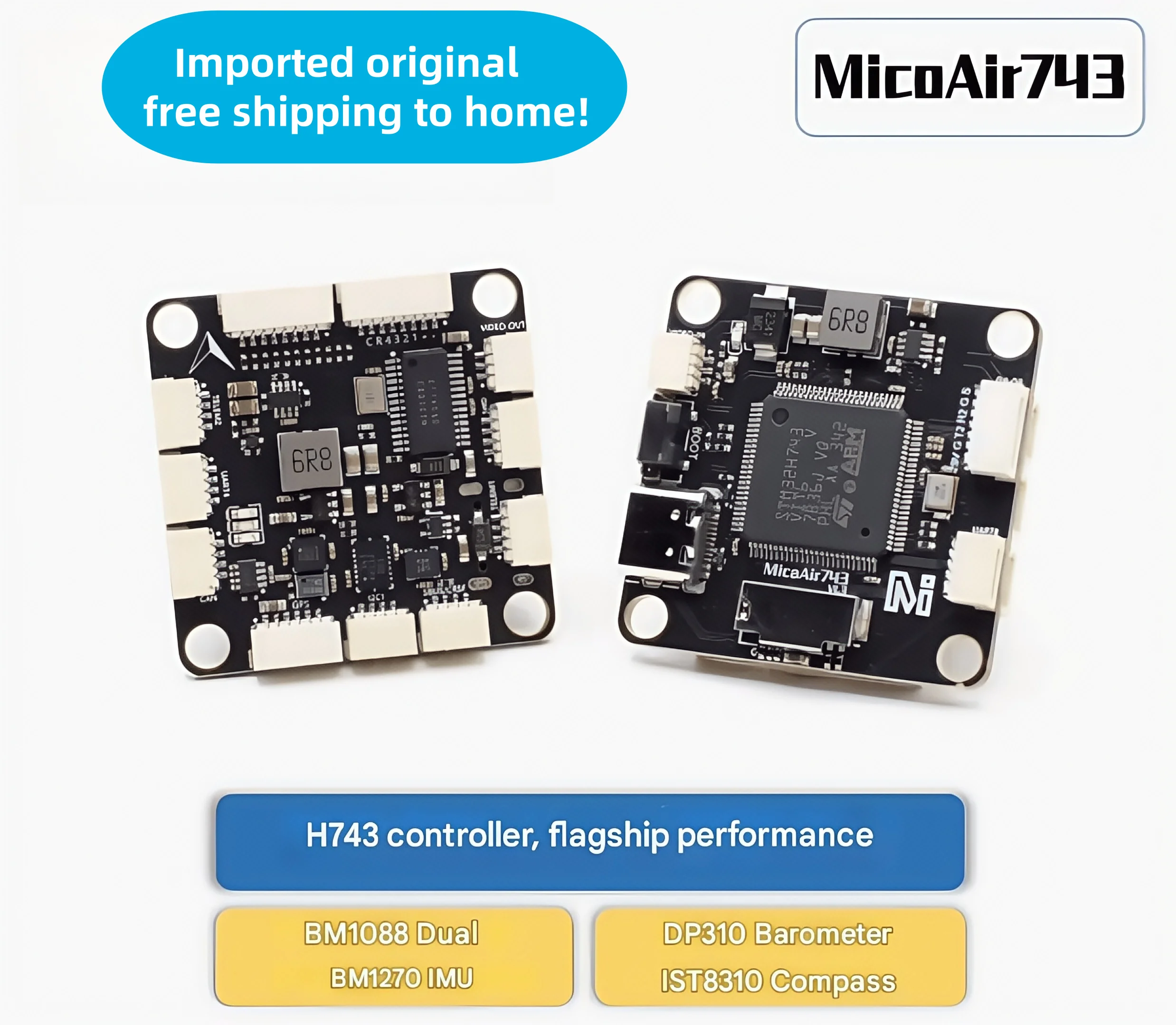 

MicoAir743 Flight Control High Performance 30x30 Dual IMU