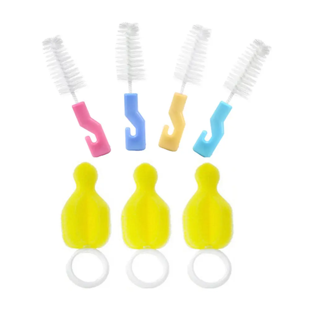 

Набор из 20 мягких губчатых щеток для чистки детских пустышек с удобной ручкой и отверстием для подвешивания, инструменты для удаления остатков