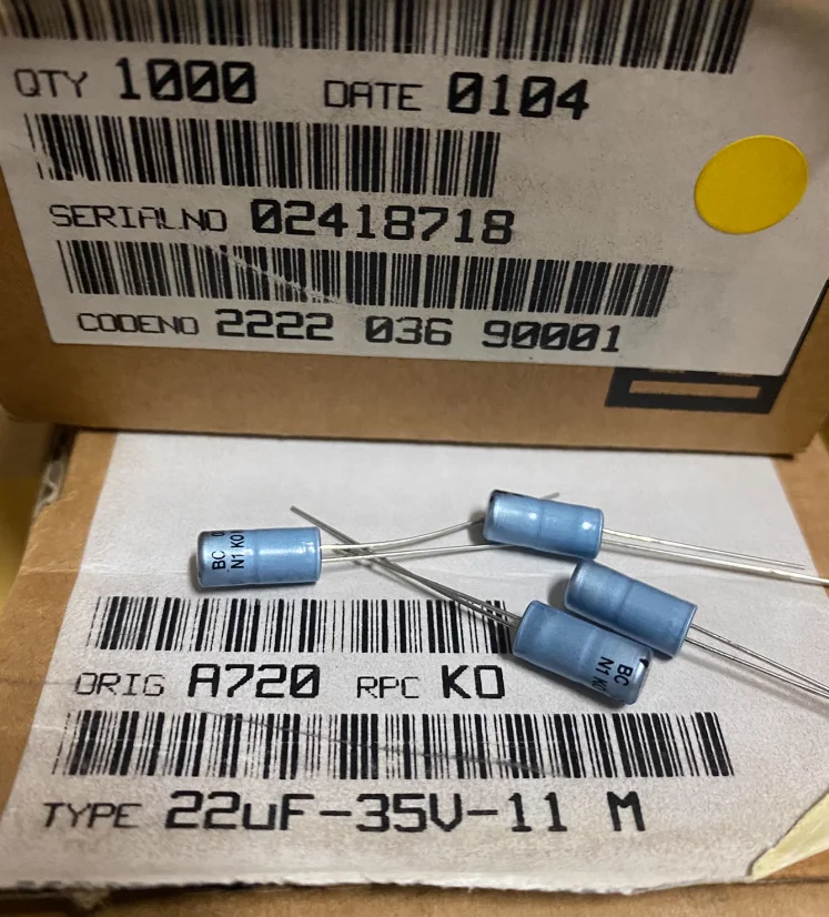 30PCS/LOT 22UF 35V VISHAY 036 series electrolytic capacitor water blue shell 5 * 11 FREE SHIPPING